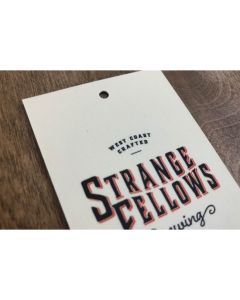 2" X 4" 16PT Suede Hang Tags with Soft Velvet Lamination